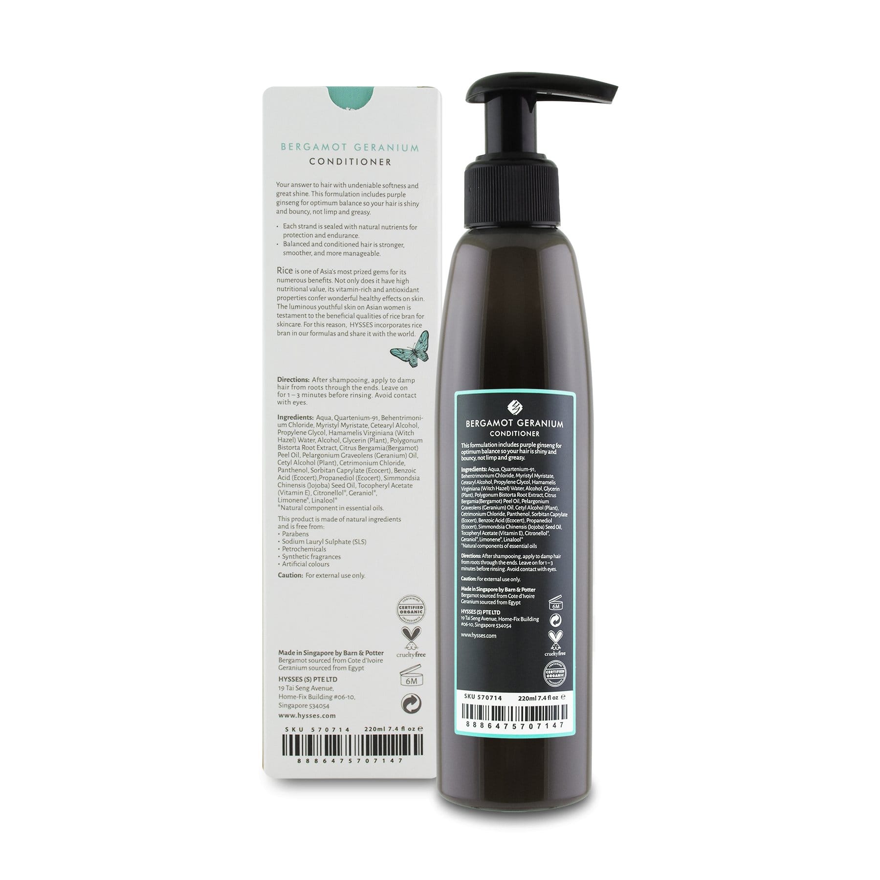 Hysses Hair Care Conditioner Bergamot Geranium, 220ml