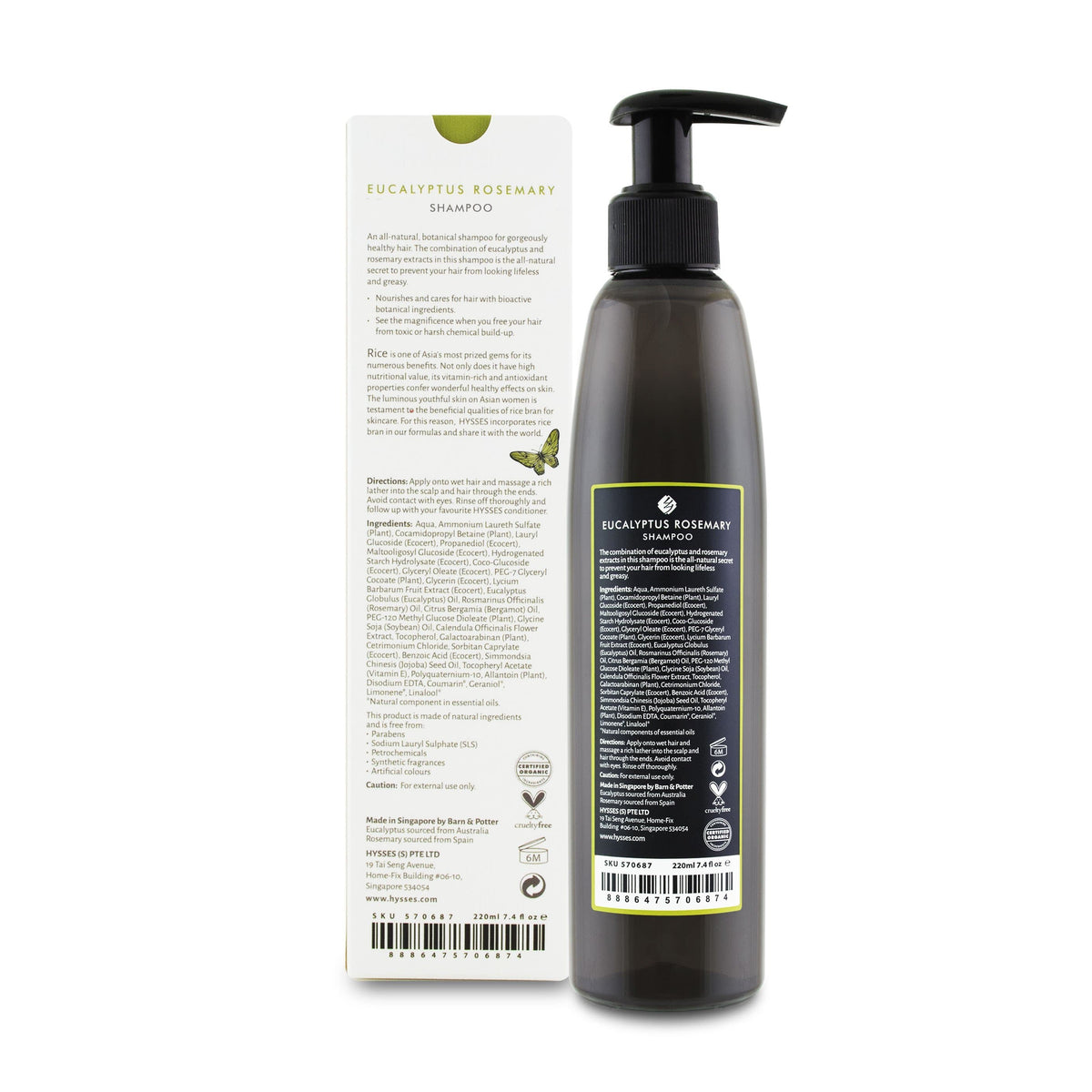 Hysses Hair Care Shampoo Eucalyptus Rosemary