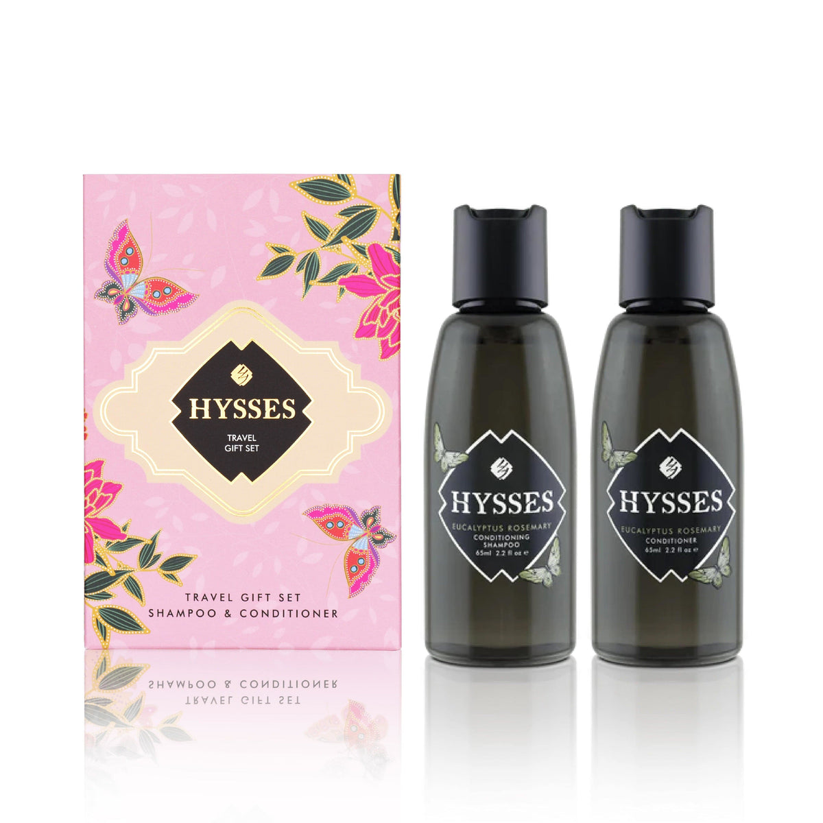 Hysses Hair Care Eucalyptus Rosemary Travel Gift Set (Shampoo &amp; Conditioner)