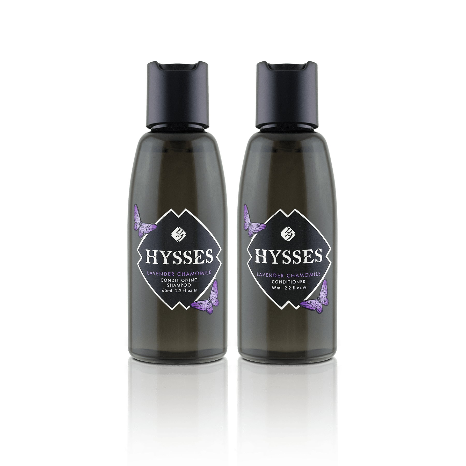 Hysses Hair Care Travel Gift Set (Shampoo & Conditioner) Lavender Chamomile, 65ml