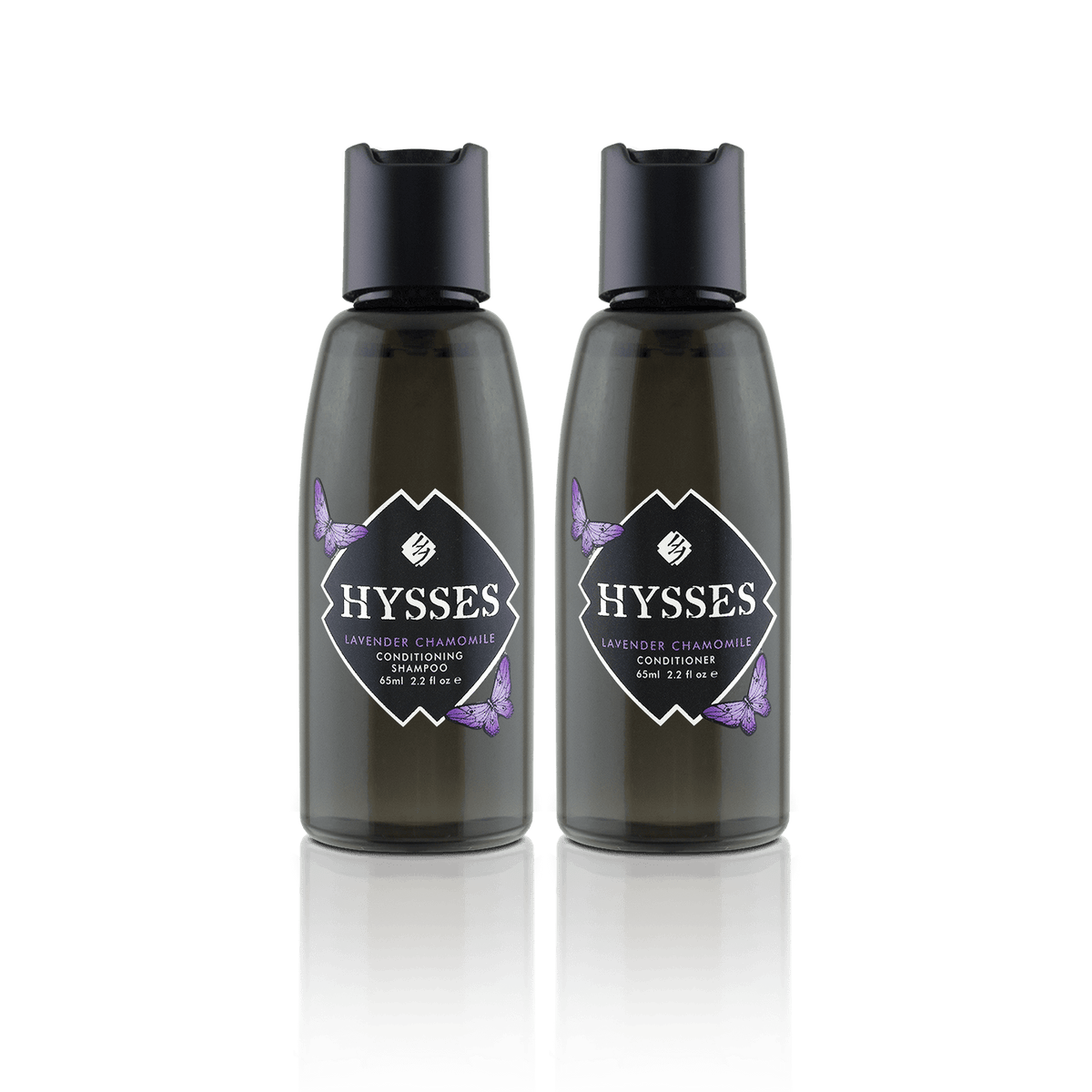 Hysses Hair Care Travel Gift Set (Shampoo &amp; Conditioner) Lavender Chamomile, 65ml