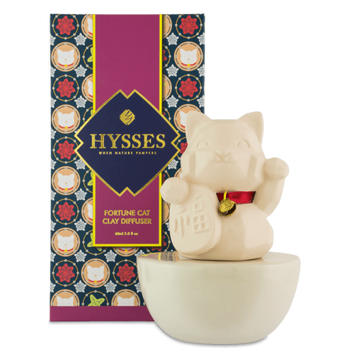 Hysses Home Scents Fortune Cat Clay Diffuser