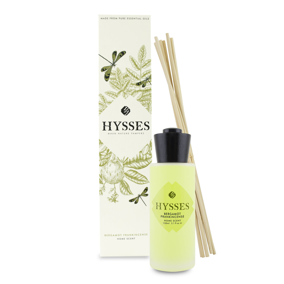 Hysses Home Scents 150ml Home Scent Reed Diffuser Bergamot Frankincense