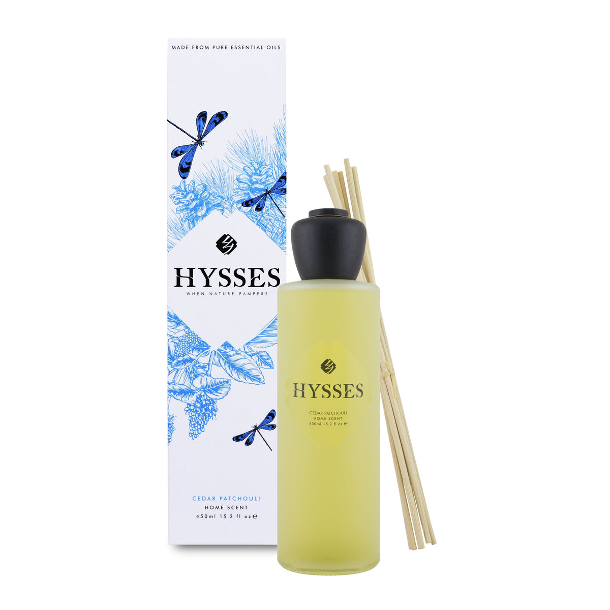 Hysses Home Scents 450ml Home Scent Reed Diffuser Cedar Patchouli