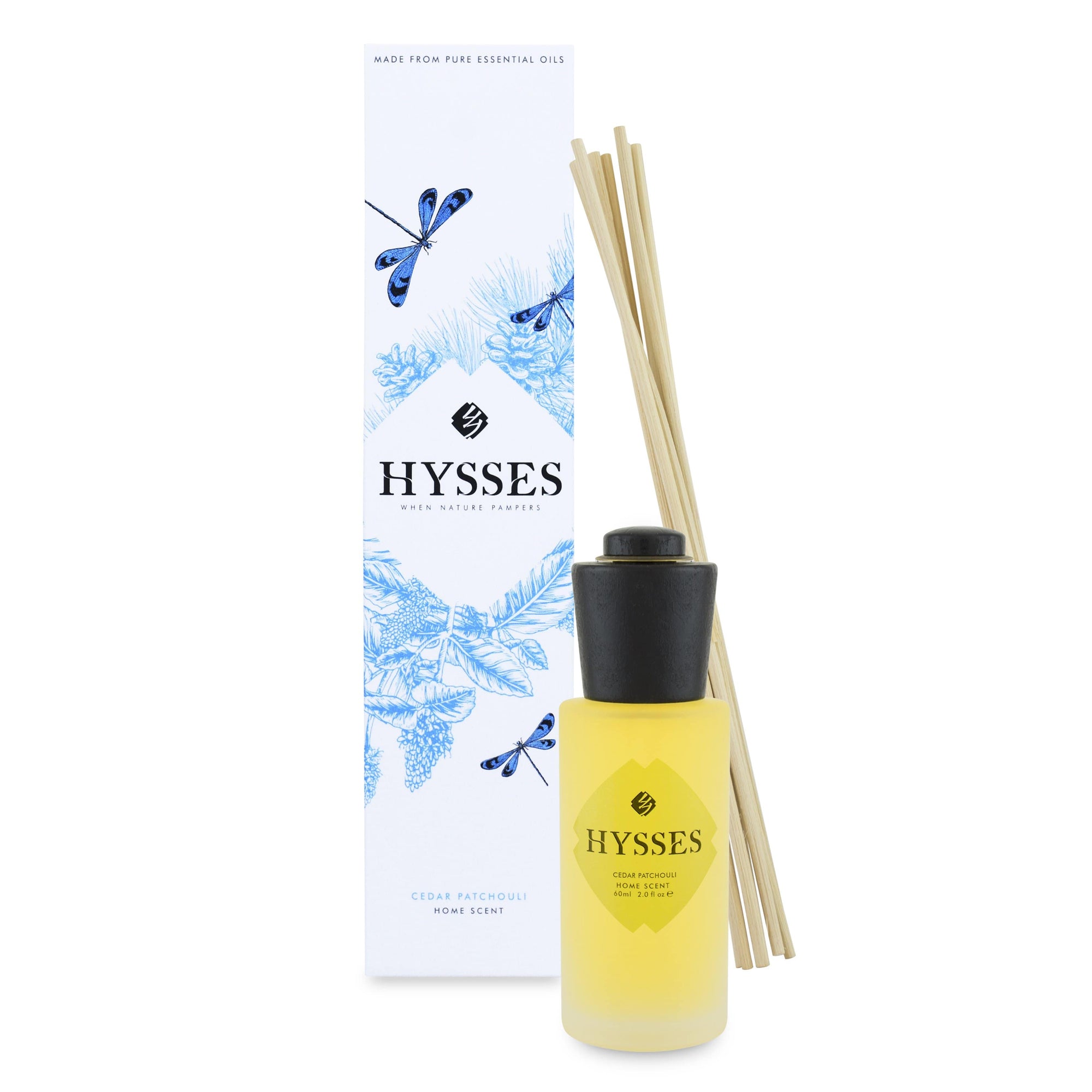 Hysses Home Scents 60ml Home Scent Reed Diffuser Cedar Patchouli