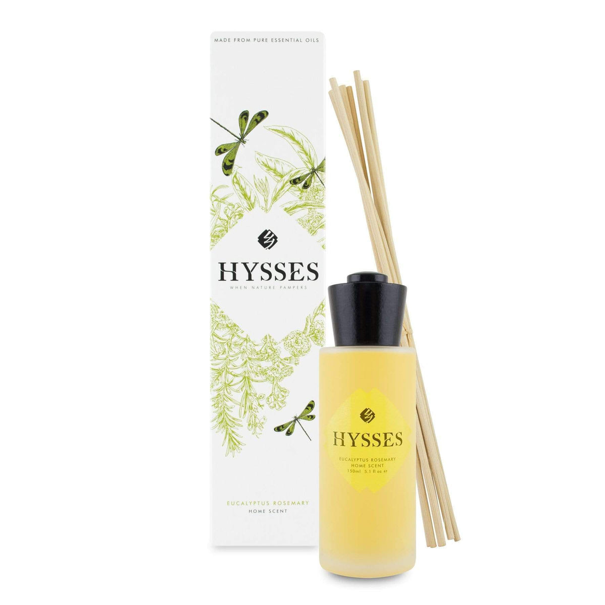 Hysses Home Scents 150ml Home Scent Reed Diffuser Eucalyptus Rosemary