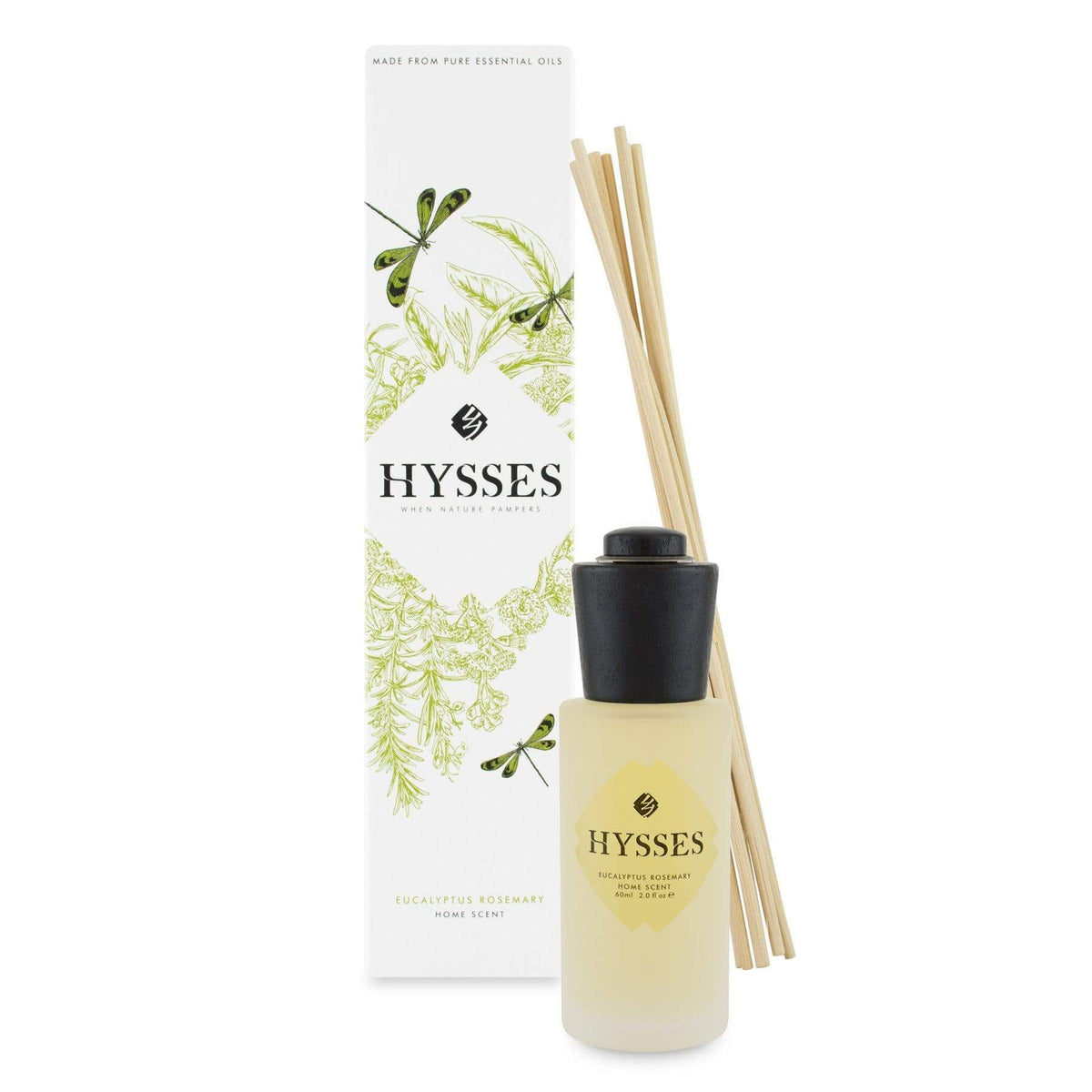 Hysses Home Scents 60ml Home Scent Reed Diffuser Eucalyptus Rosemary