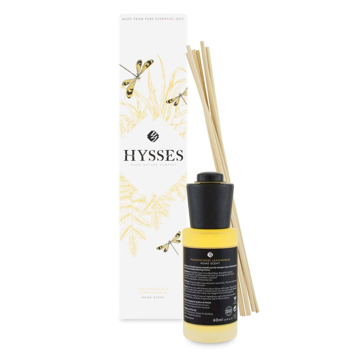 Hysses Home Scents Home Scent Reed Diffuser Frankincense Lemongrass