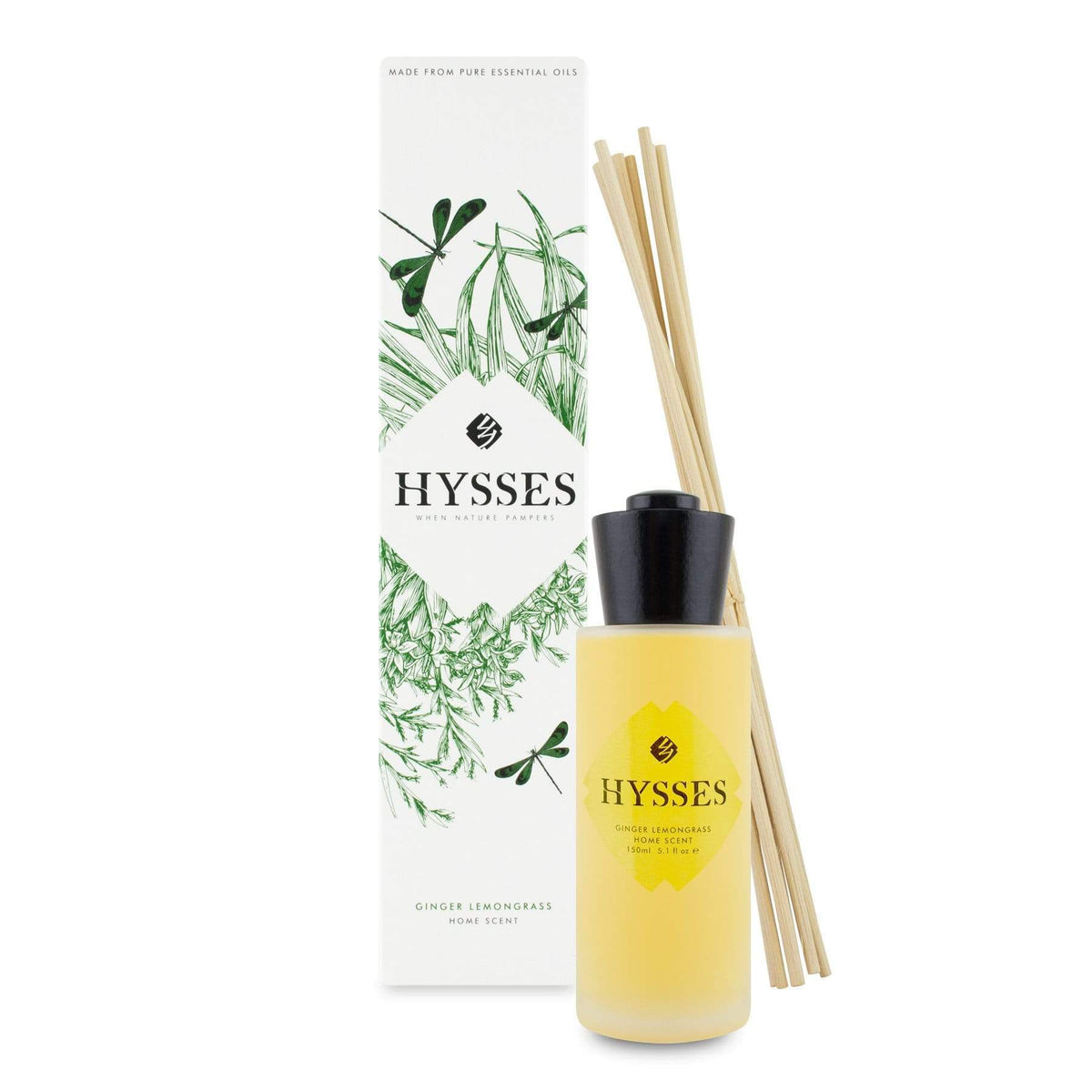 Hysses Home Scents 150ml Home Scent Reed Diffuser Ginger Lemongrass