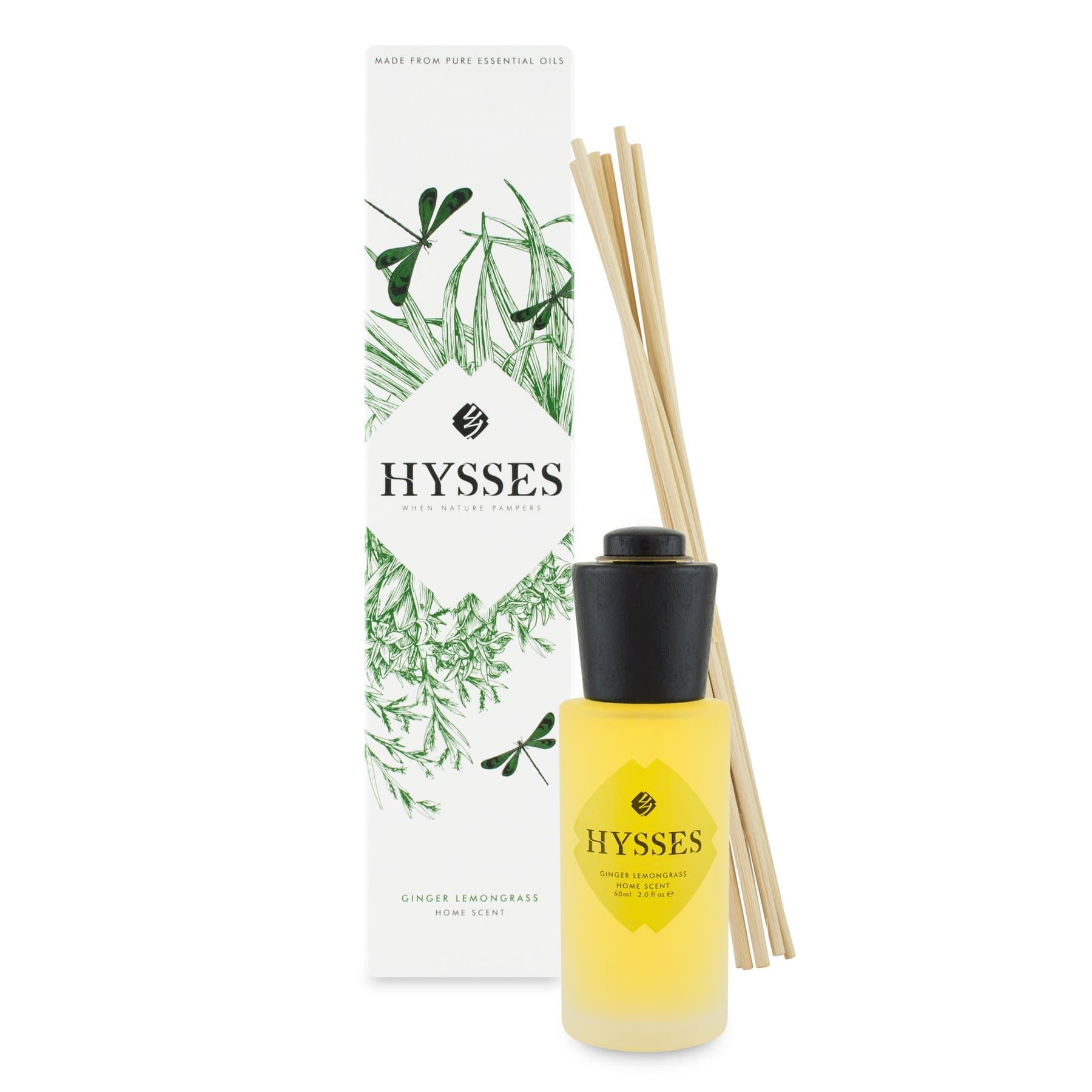 Hysses Home Scents 60ml Home Scent Reed Diffuser Ginger Lemongrass