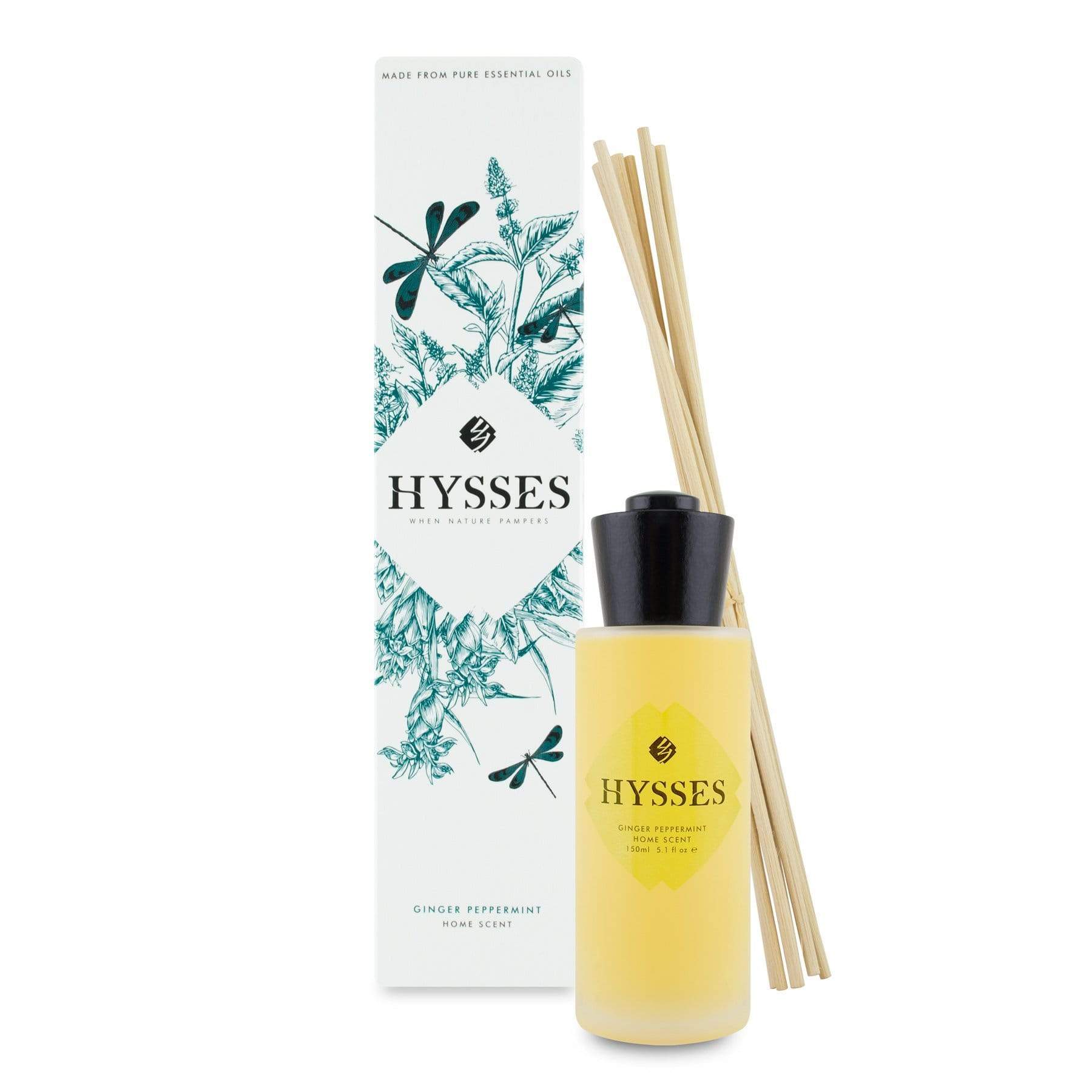 Hysses Home Scents 60ml Home Scent Reed Diffuser Ginger Peppermint