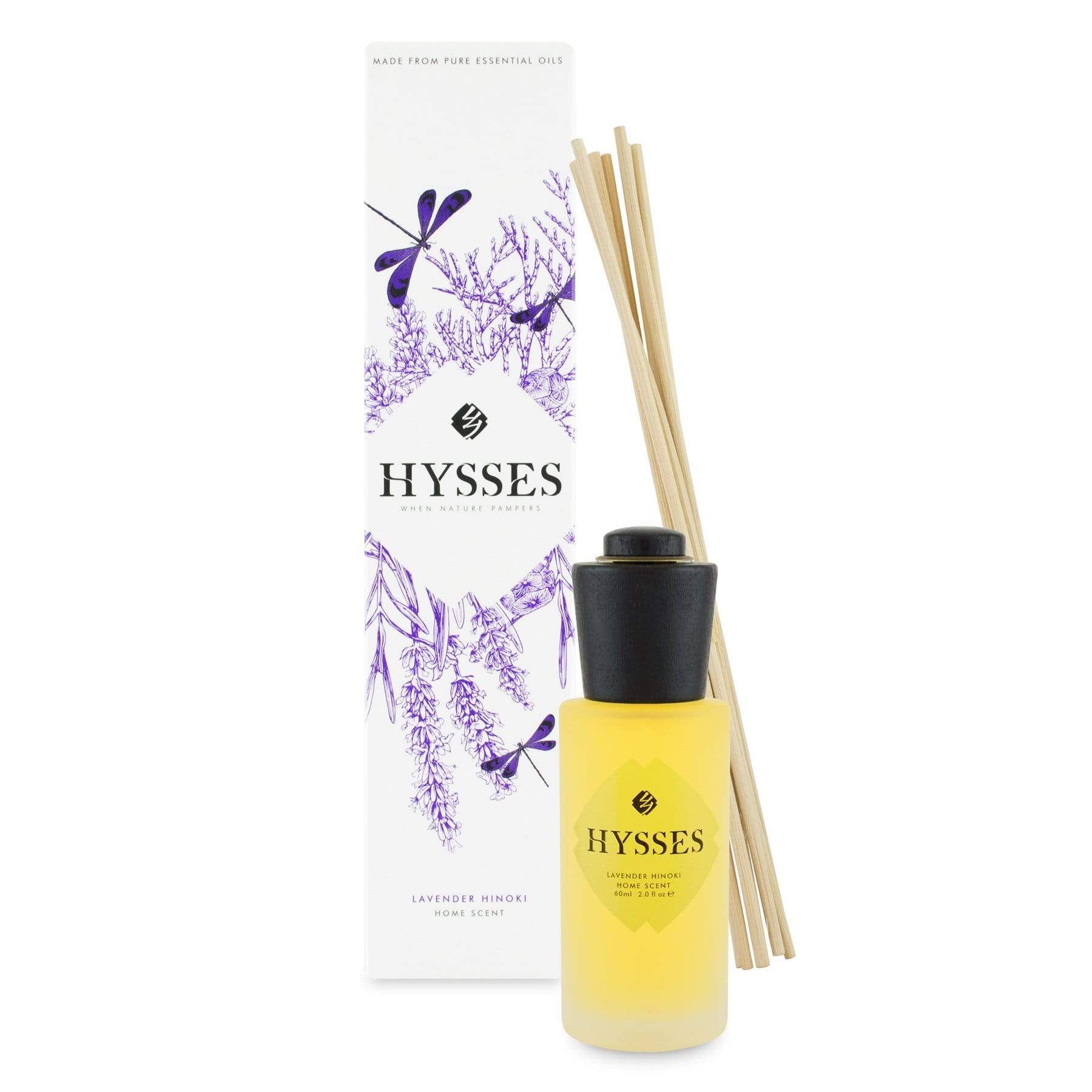 Hysses Home Scents 60ml Home Scent Reed Diffuser Lavender Hinoki