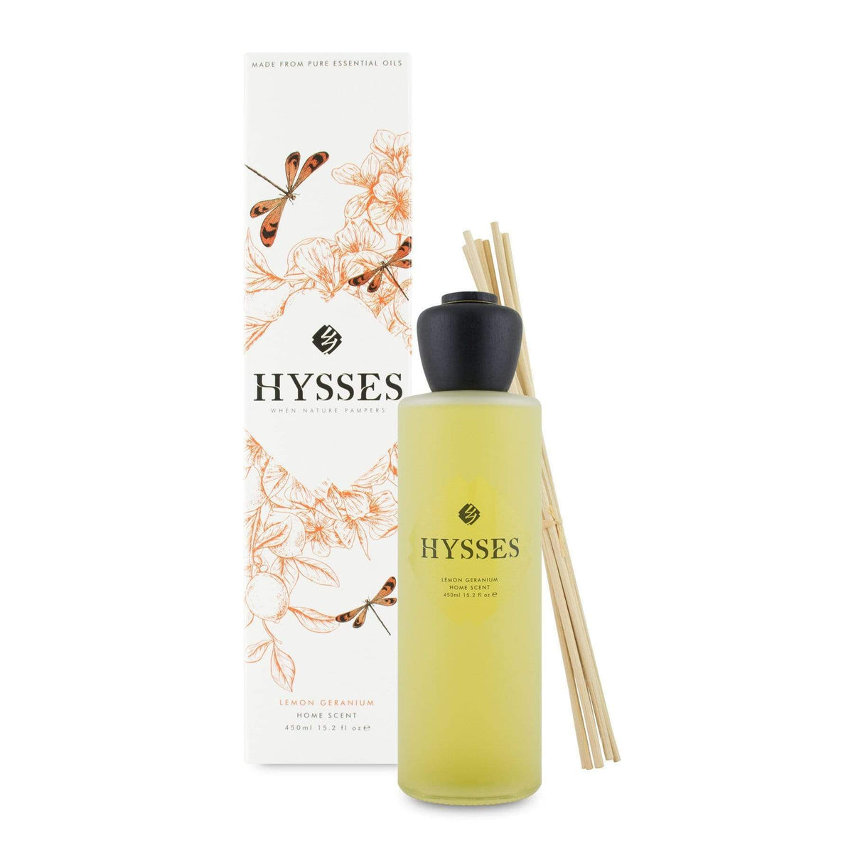 Hysses Home Scents 450ml Home Scent Reed Diffuser Lemon Geranium