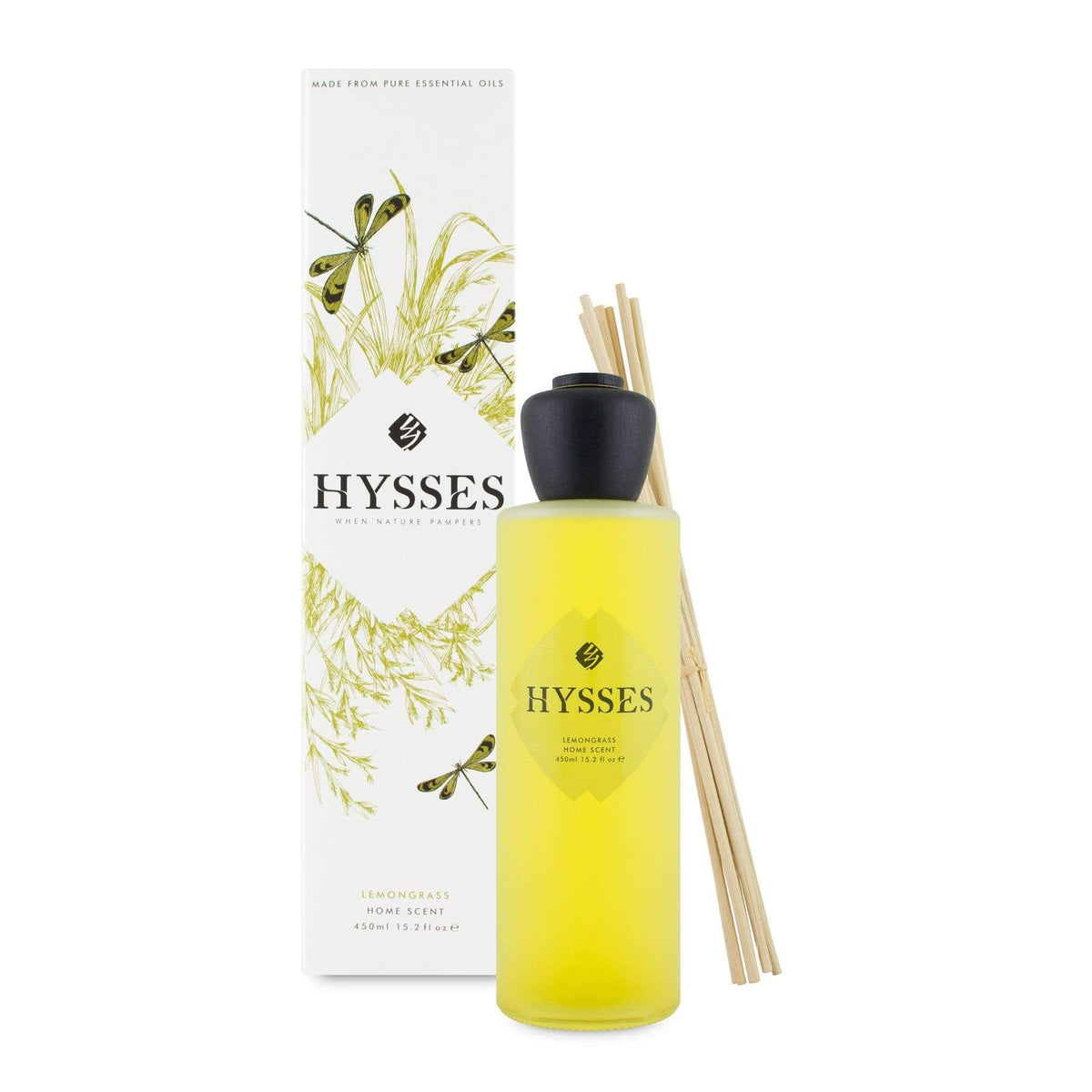 Hysses Home Scents 450ml Home Scent Reed Diffuser Lemongrass