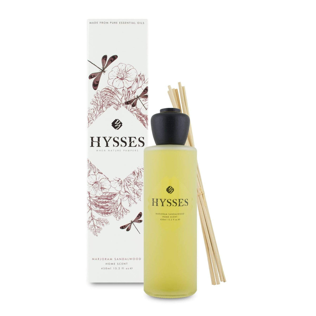 Hysses Home Scents 450ml Home Scent Reed Diffuser Marjoram Sandalwood