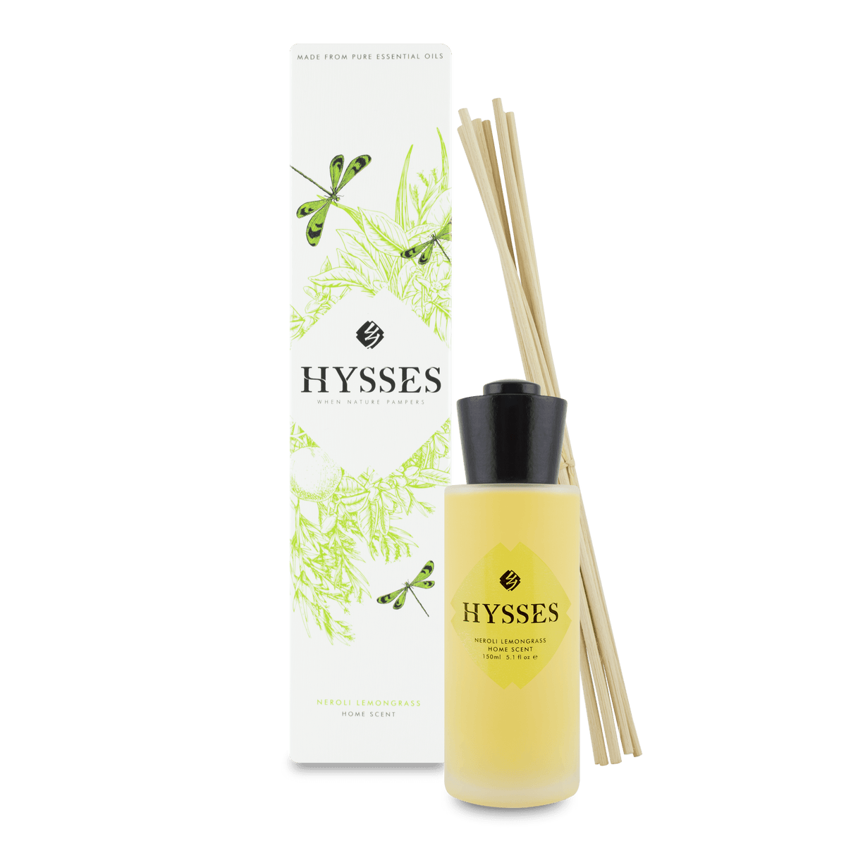Hysses Home Scents 150ml Home Scent Reed Diffuser Neroli Lemongrass