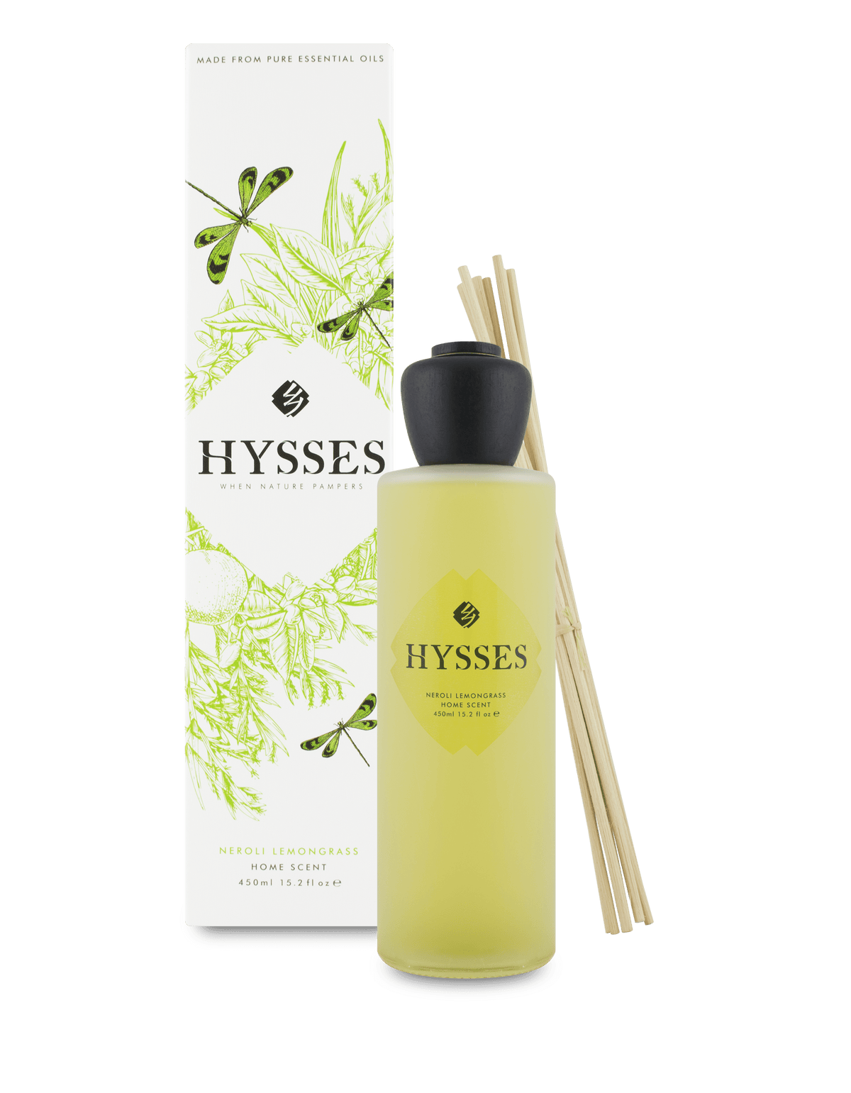 Hysses Home Scents 450ml Home Scent Reed Diffuser Neroli Lemongrass