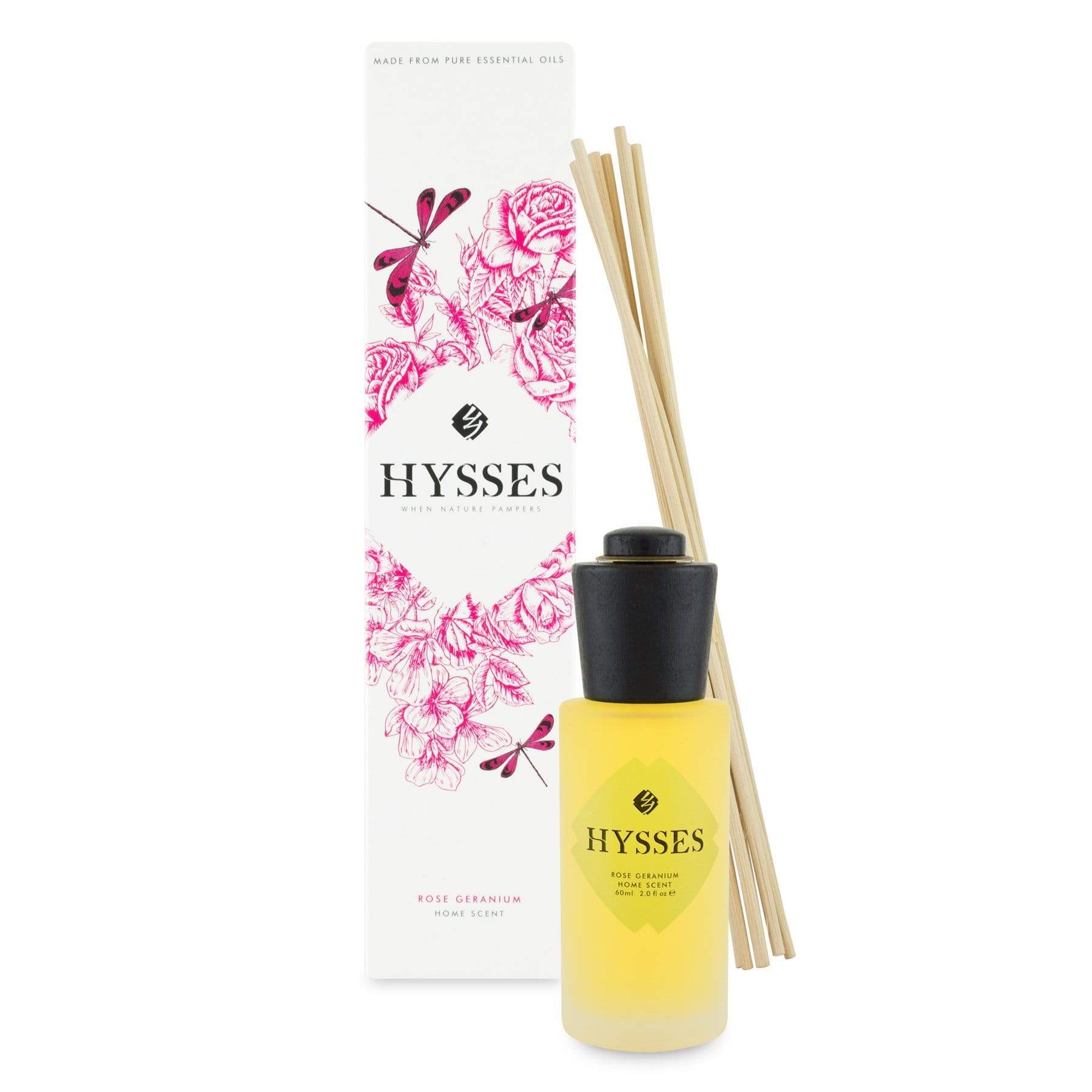 Hysses Home Scents 60ml Home Scent Reed Diffuser Rose Geranium, 60ml