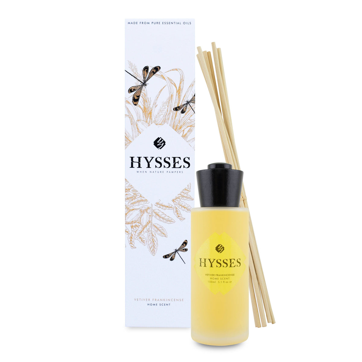 Hysses Home Scents 150ml Home Scent Reed Diffuser Vetiver Frankincense