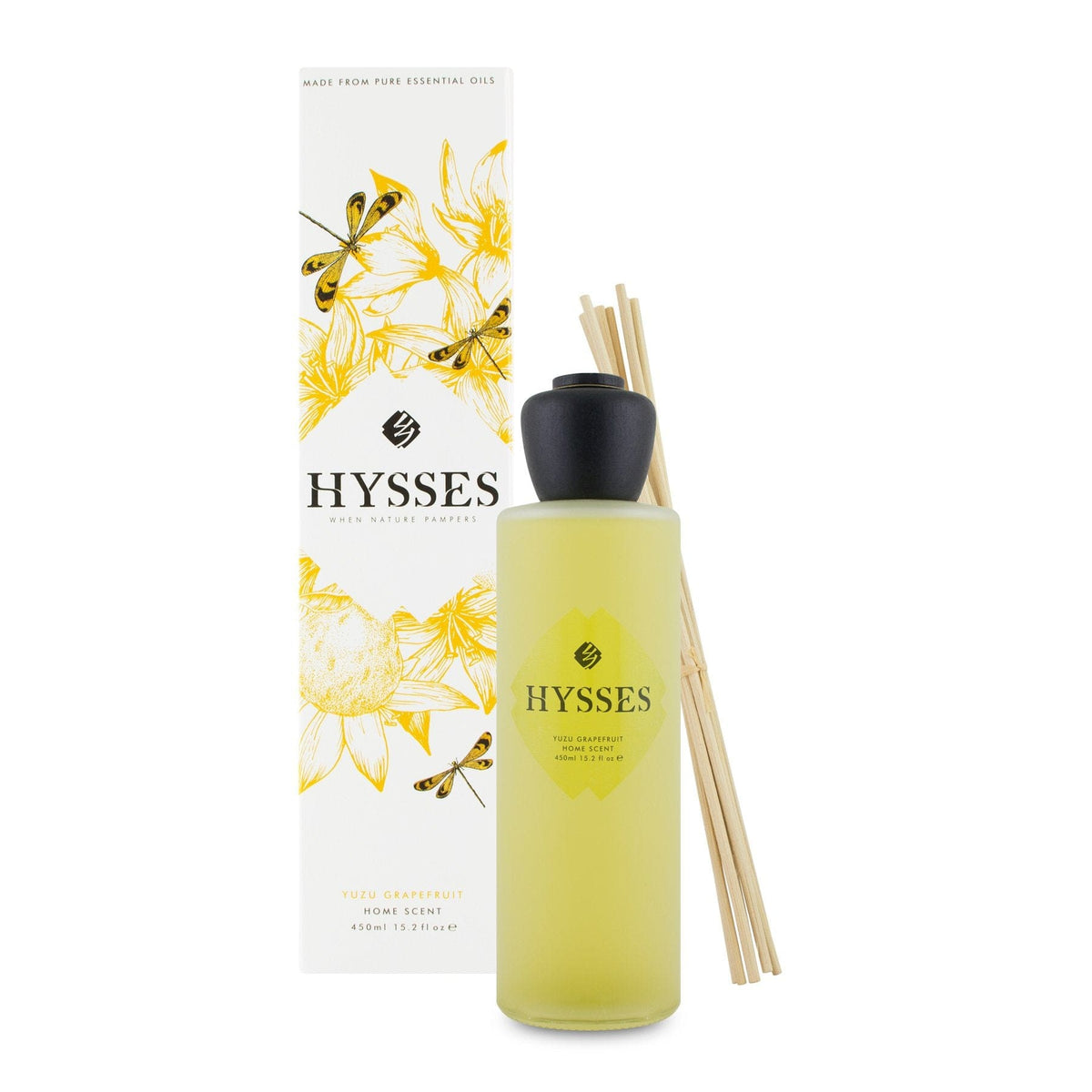 Hysses Home Scents 450ml Home Scent Reed Diffuser Yuzu Grapefruit